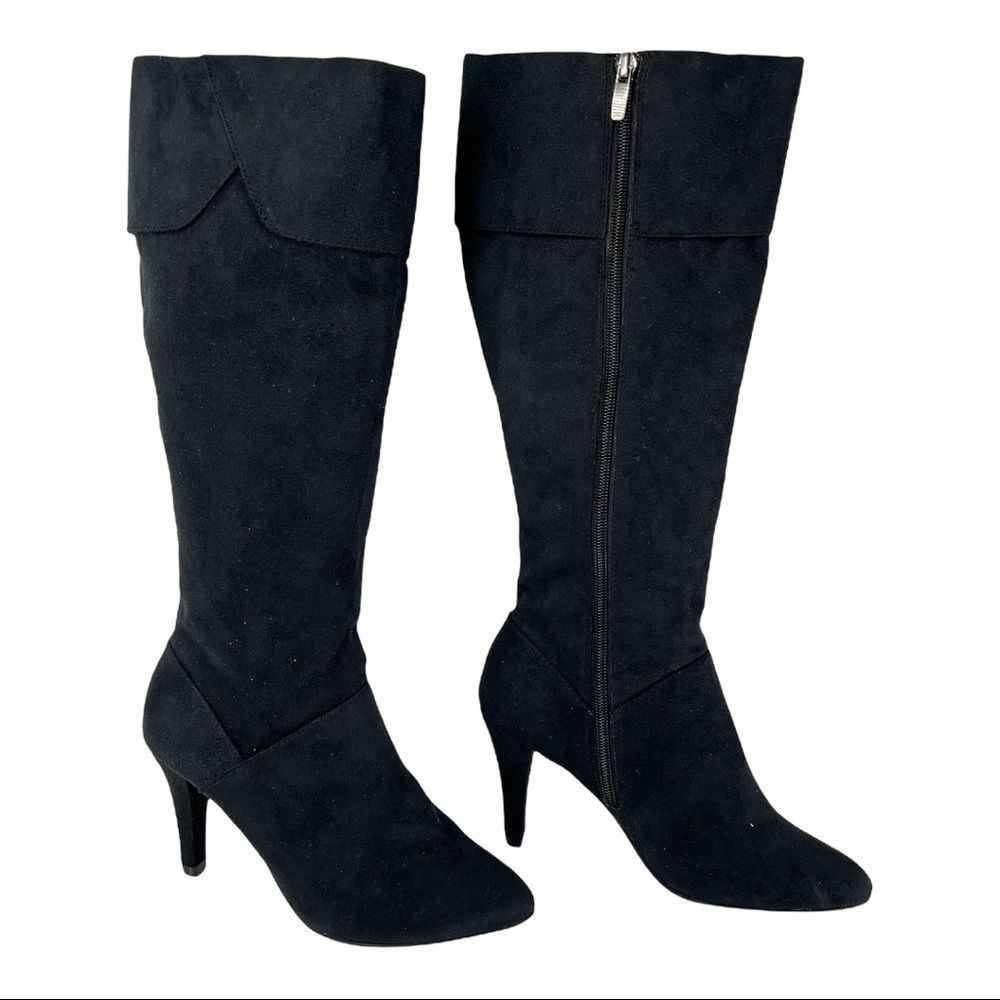 Pesaro Black Tall Heeled Boots